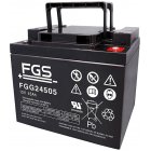 Batteri till Solar, Solfngare, Solceller FGS FGG24508 Cyklisk Gel blybatteri 12V 45Ah