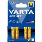 Batteri till Lssystem Varta Longlife Power Alkaline LR03 AAA 4/ Blister 10 paket 04903121414